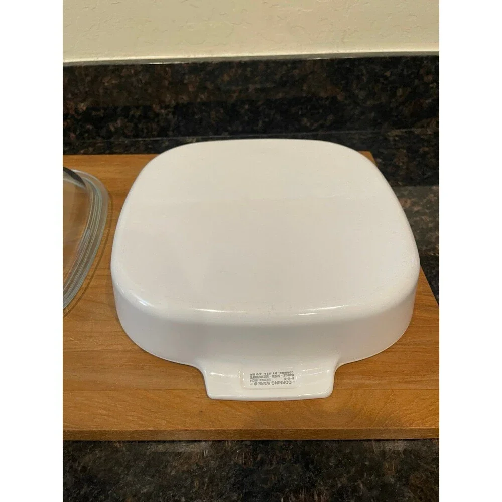 Corning Ware wildflower  A-10-B 10"x10"x2" with lid - Picture 4 of 6